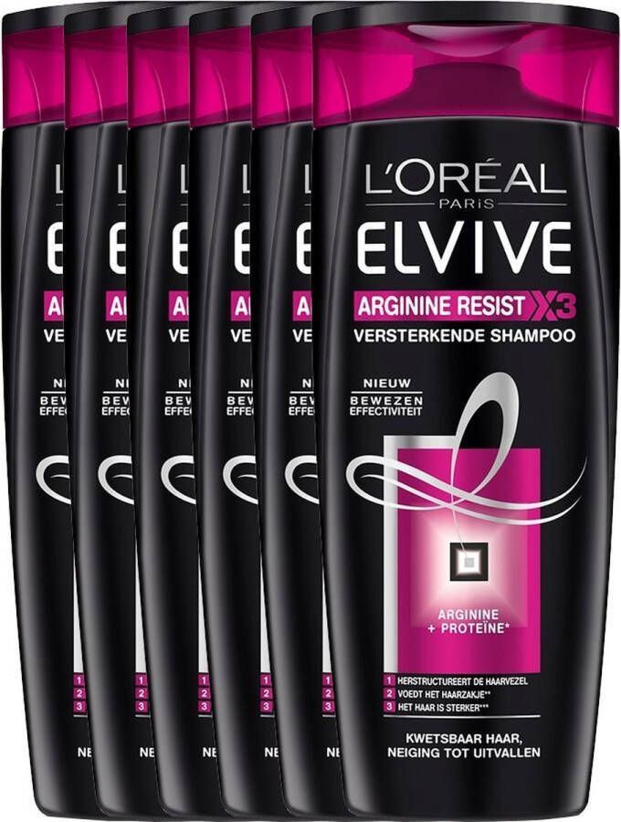 L Oréal Paris L'Oréal Paris Elvive Arginine Resist X3 Shampoo 6 x 250 ml Voordeelverpakking