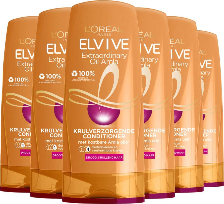 L Oréal Paris Elvive Extraordinairy Oil Krulverzorgende Conditioner 6x200 ml – Voordeelverpakking