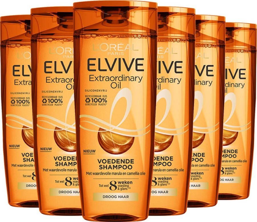 L Oréal Paris L'Oréal Paris Elvive Extraordinary Oil Shampoo Droog haar 6 x 250ml