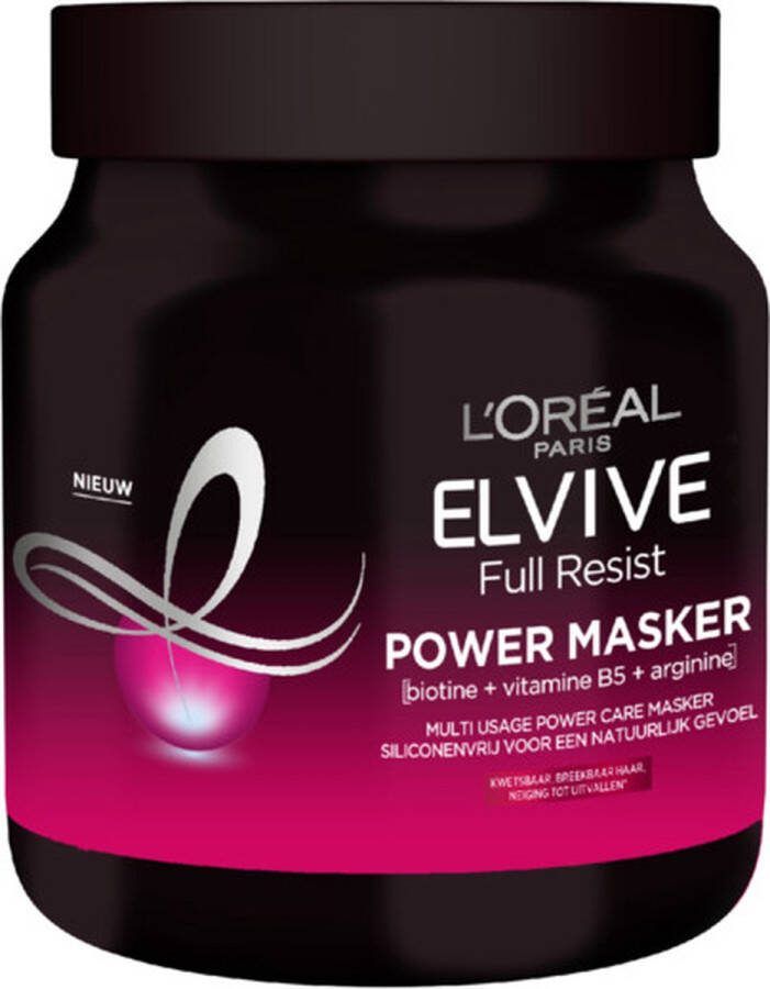 L Oréal Paris L'Oréal Paris Elvive Full Resist Power Masker Haarmasker Kwetsbaar Breekbaar Haar 6 x 680ml