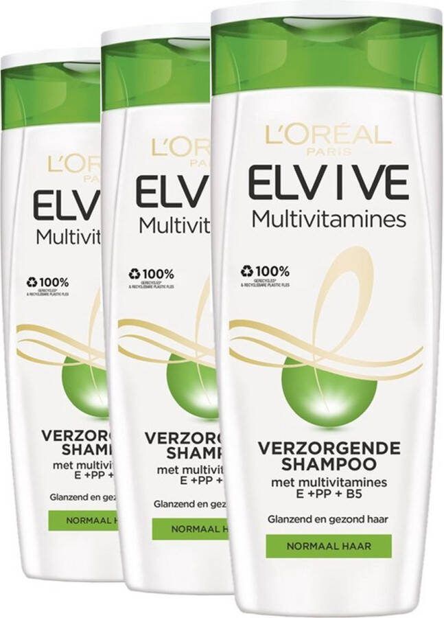 L Oréal Paris L'Oréal Paris Elvive Multivitamines Shampoo 3 x 250ml