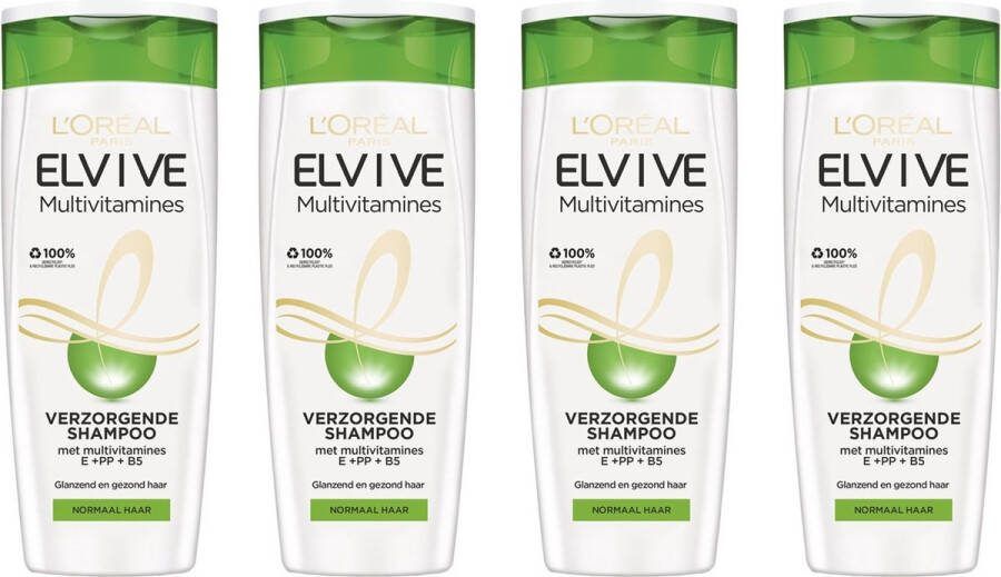 L Oréal Paris L'Oréal Paris Elvive Multivitamines Shampoo 2in1 4 x 250 ml Voordeelverpakking