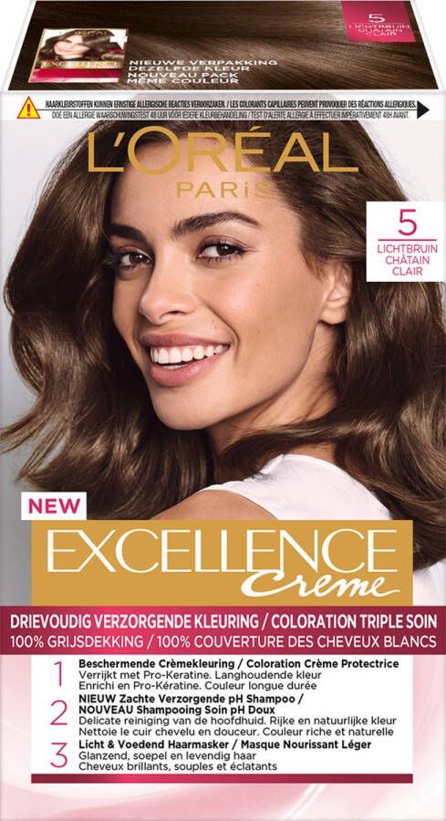 L'Oréal Paris Excellence Crème Excellence Crème haarkleuring Lichtbruin