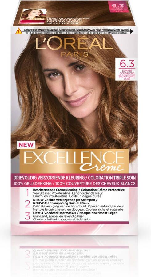 L Oréal Paris L'Oréal Paris Excellence Crème 6.3 Donker Goudblond Haarverf