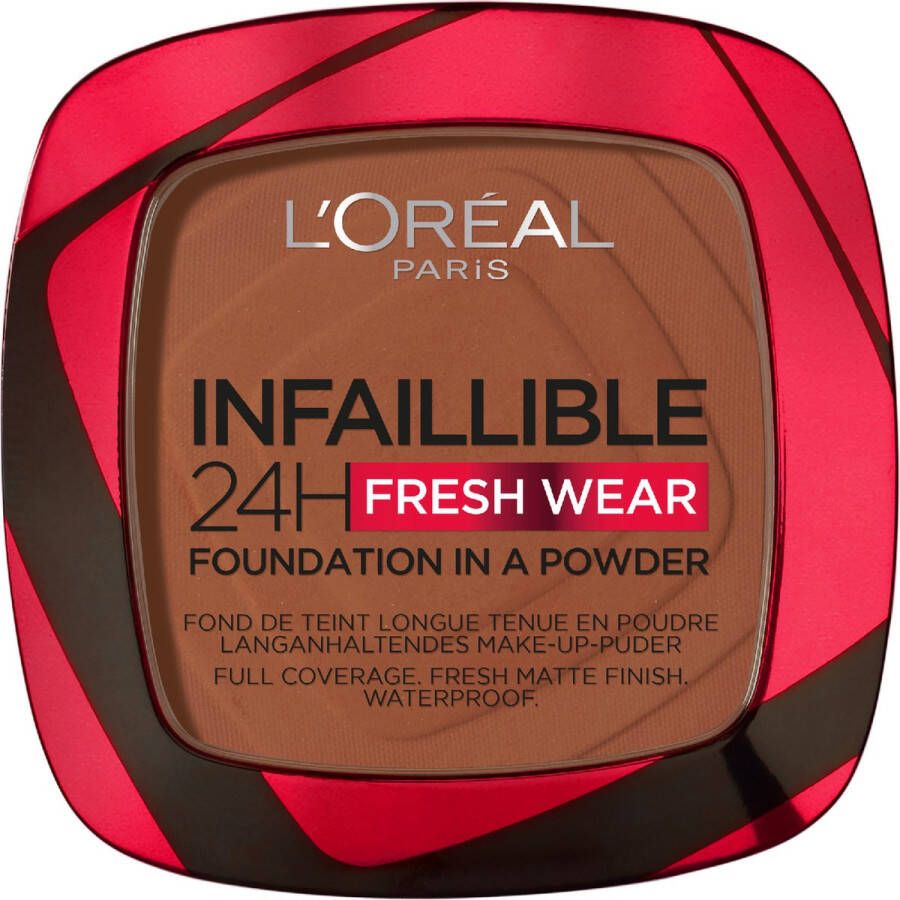 L Oréal Paris L'Oréal Paris Infaillible 24H Fresh Wear Foundation in a Powder 375 Deep Amber Foundation en poeder 8gr