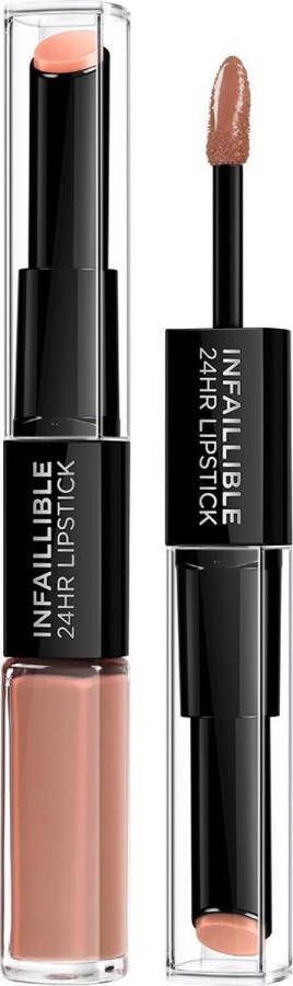 L Oréal Paris L'Oréal Paris Infaillible 24H Lippenstift 113 Invincible Sable Bruin Langhoudende 2-staps lipstick 5.7ML