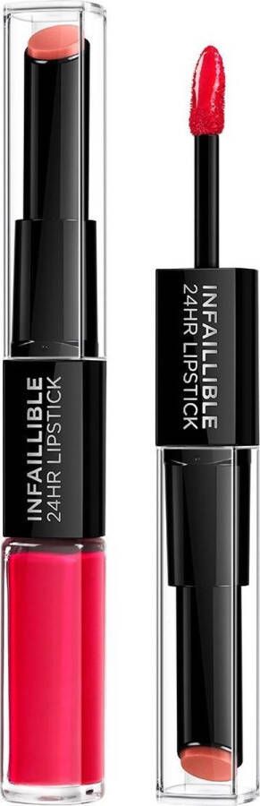 L Oréal Paris L'Oréal Paris Infaillible 24H Lipstick Langhoudende 2-staps Lipstick met Vitamine E 701 Captivated By Cerise Rood 5.7ml