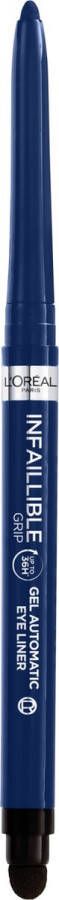 L Oréal Paris L'Oréal Paris Infaillible 36H Grip Gel Automatic Eyeliner Blue Jersey Blauw Opdraaibaar gelpotlood met een handige sponsapplicator 5g