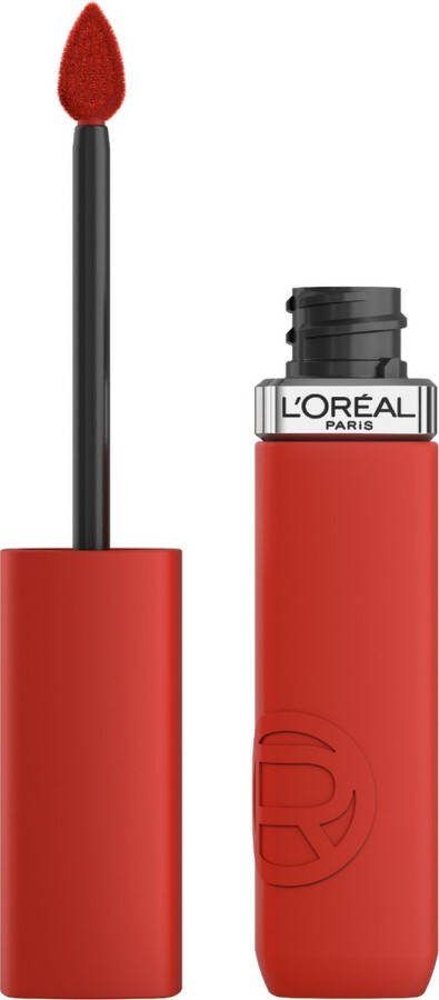 L Oréal Paris L'Oréal Paris Infaillible Matte Resistance lippenstift – Langhoudende Vloeibare Lipstick met een matte finish Verrijkt met Hyaluronzuur – Vegan – 400 Spill The Tea – 5ml