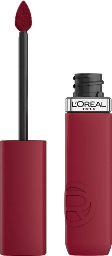 L Oréal Paris L'Oréal Paris Infaillible Matte Resistance lippenstift – Langhoudende Vloeibare Lipstick met een matte finish Verrijkt met Hyaluronzuur – Vegan – 500 Wine Not? – 5ml