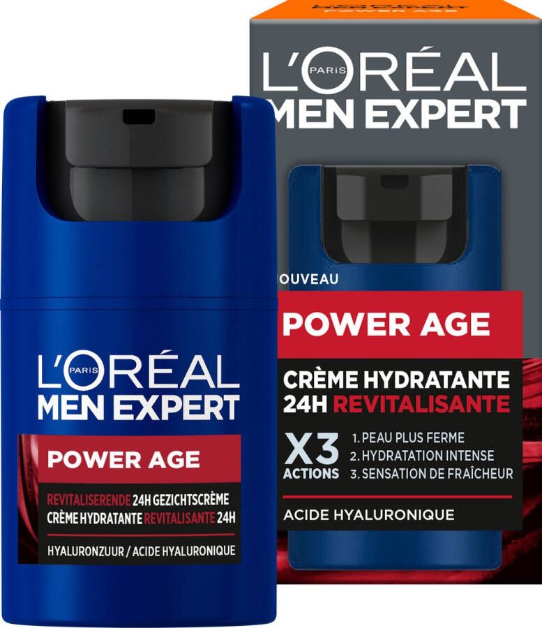 L Oréal Paris L'Oréal Paris Men Expert Power Age Hydraterende Gezichtscrème tegen Huidveroudering 50 ml Dagcrème