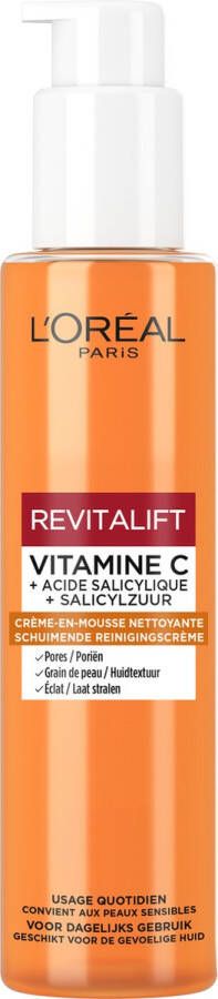 L Oréal Paris L'Oréal Paris Revitalift Clinical Schuimende Reinigingscrème met Vitamine C* en Salicylzuur Gezichtsreiniger 150ml