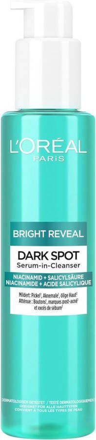 L Oréal Paris L'Oréal Paris Serum Cleanser Deep Pore Cleanser with Niacinamide & Salicylic Acid Against Pigment & Acne Paints for a Radiant Complexion Bright Reveal Dark Spot Serum in Cleanser 150ml