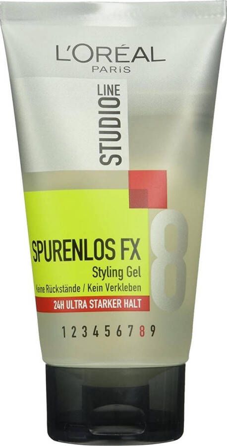 L Oréal Paris L'Oréal Paris Studio Line haargel 24 uur ultra-sterke fixatie geen plakkerigheid en geen residu geen sporen FX styling gel 150 ml