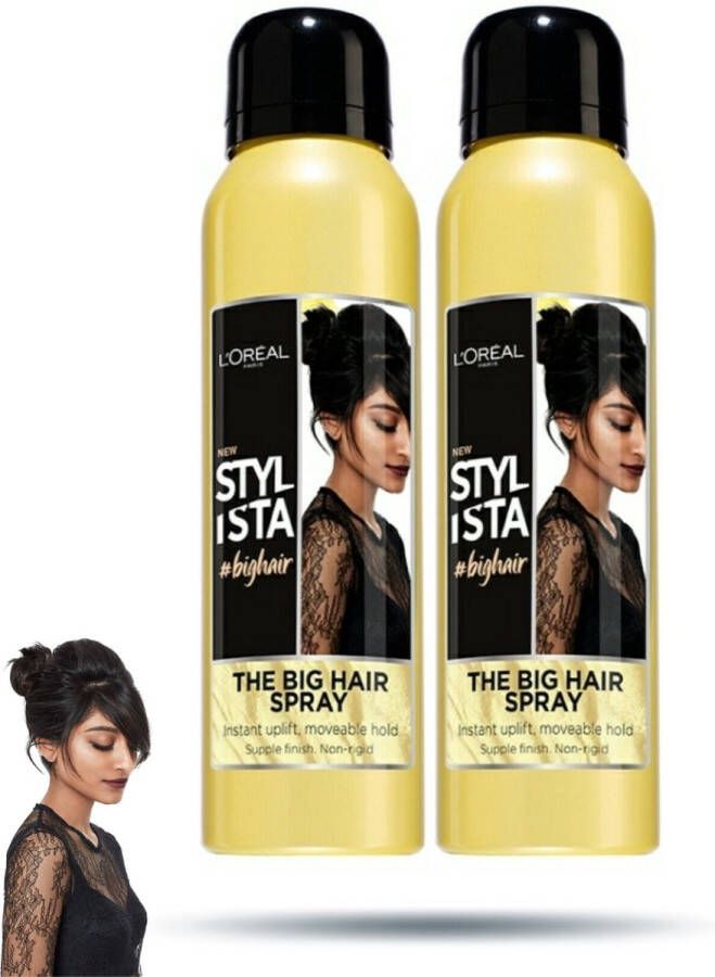L Oréal Paris L'Oréal Paris Stylista Haarspray #Bighair Voordeelbundel 2 x 150 ml