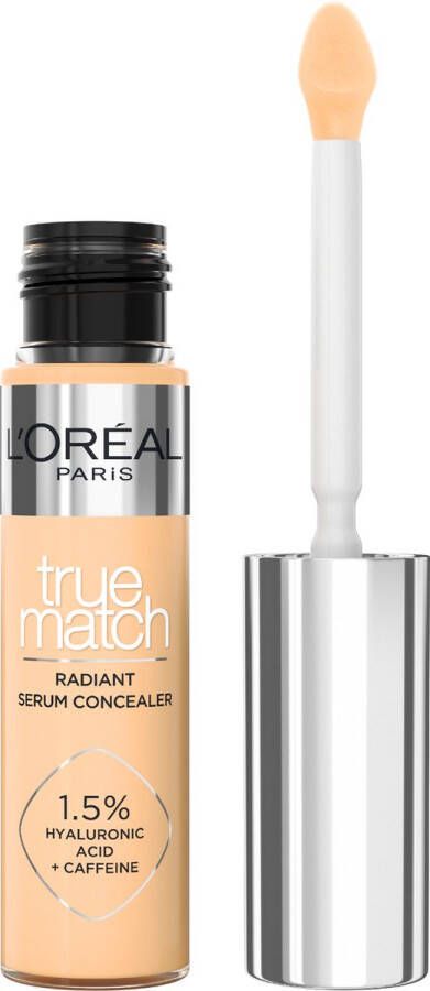 L Oréal Paris L'Oréal Paris True Match Radiant Serum Concealer Geschikt voor de gevoelige huid Verrijkt met 1 5% hyaluronzuur en cafeïne voor hydratatie en verfrissing Medium dekking Stralende finish Verzorgt als een oogserum 5.5D 11 ml