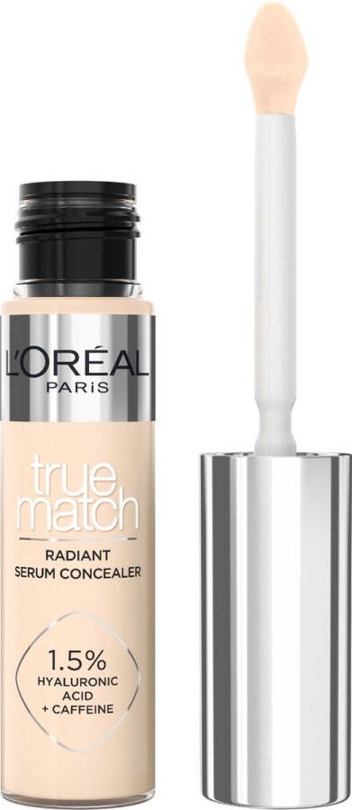 L Oréal Paris L'Oréal Paris True Match Radiant Serum Concealer Geschikt voor de gevoelige huid Verrijkt met 1 5% hyaluronzuur en cafeïne voor hydratatie en verfrissing Medium dekking Stralende finish Verzorgt als een oogserum 1.5N 11 ml