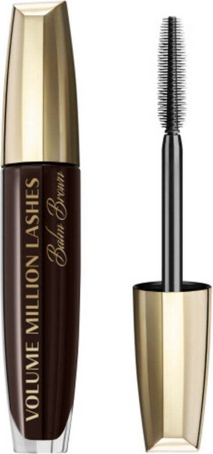 L Oréal Paris L'Oréal Paris Volume Million Lashes Balm Brown Verzorgende Volume Mascara Verrijkt met 97% ingrediënten van natuurlijke oorsprong Bruin 8.7ml