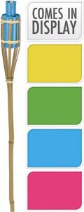 L28 Tuinfakkel bamboe 65 cm naturel Geel