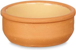 Merkloos Set 6x tapas creme brulee serveer schaaltjes terracotta geel 8x4 cm Snack en tapasschalen
