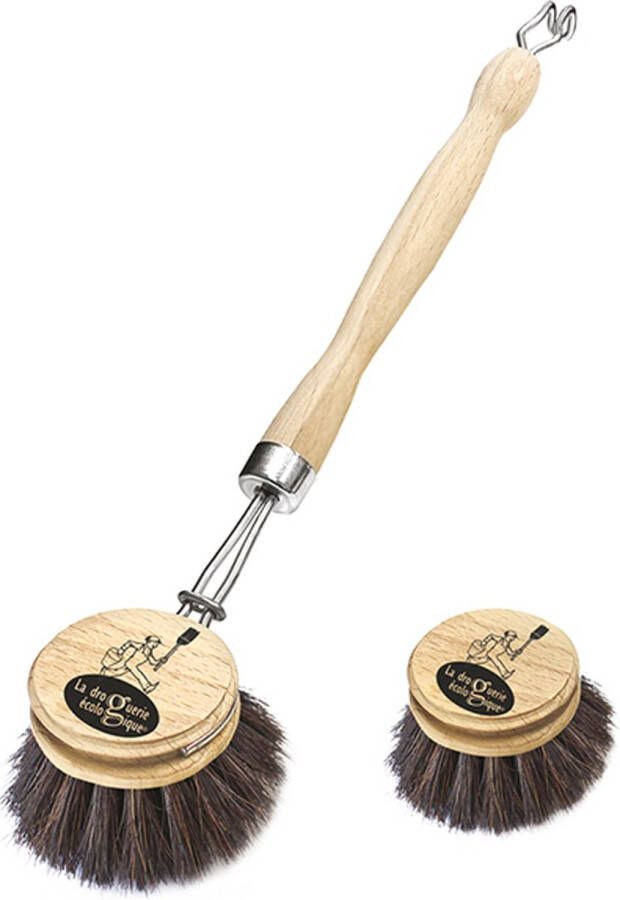 La droguerie Ecologique Afwasborstel Paardenhaar afwasborstel zwart