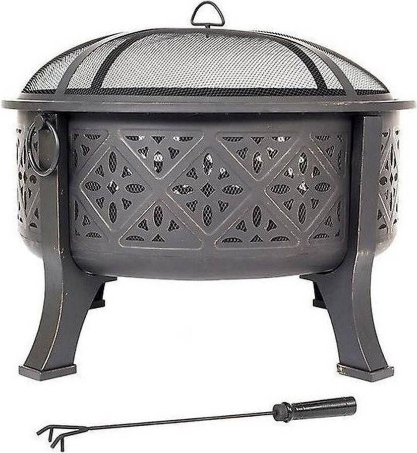 La Hacienda Moresque Vuurkorf L 76 x B 76 x H 68 cm Staal Brons