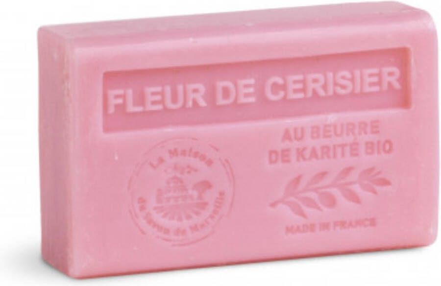 La Maison du Savon de Marseille Handzeep Body Bar Face Bar La Maison du Savon de Marseille 4 x 125gr. Shea Butter Zeep Biologisch Marseille Zeep Kersenbloesem Huidverzorging