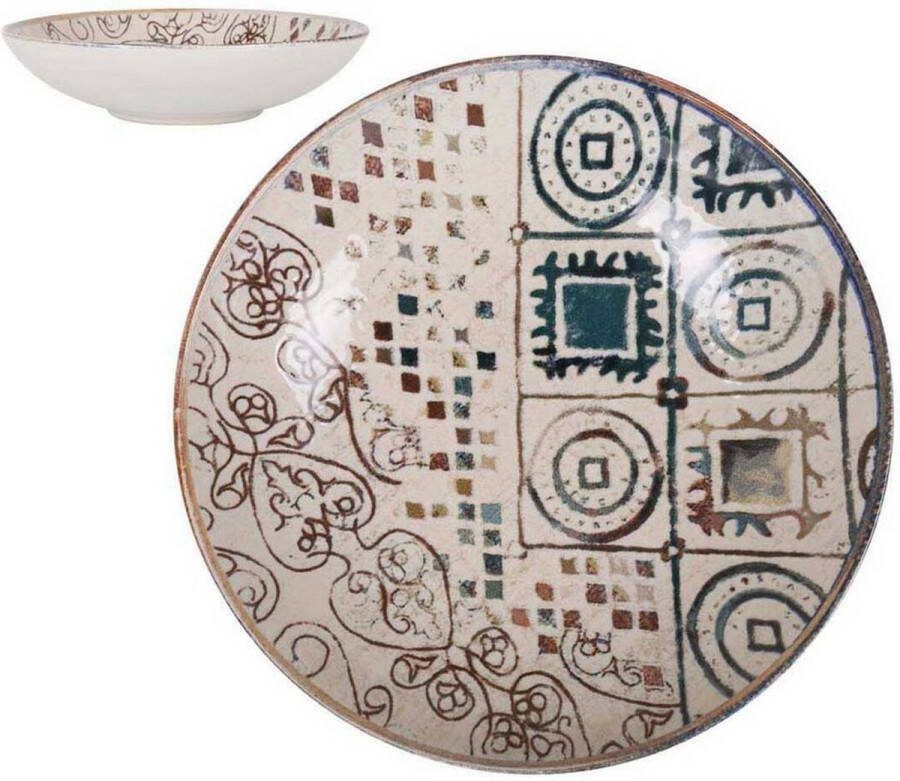 La Mediteranea Diep bord La Mediterránea Creta Porselein Helderheid (ø 21 x 5 3 cm)