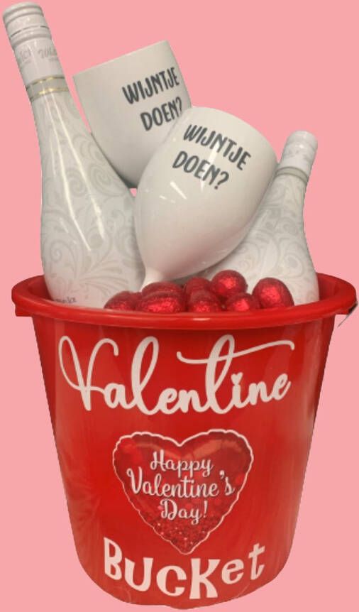 La-Miranda Valentijn cadeau- valentine Bucket- liefde- rode emmer 5 liter. Liefde