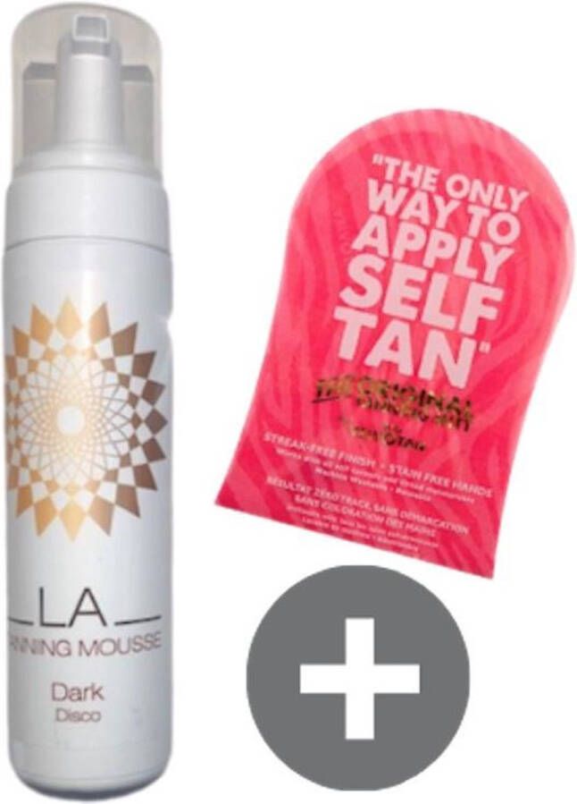 LA Tanning Nederland LA Tanning Self Tan Mousse Dark incl. applicatie handschoen