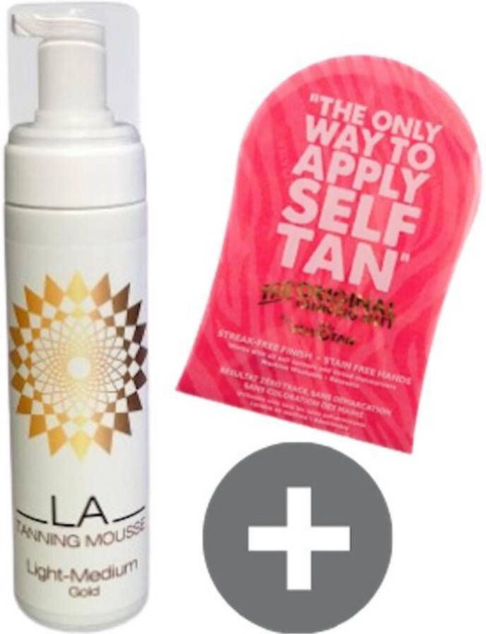 LA Tanning Nederland LA Tanning Self Tan Mousse Light incl. applicatie handschoen