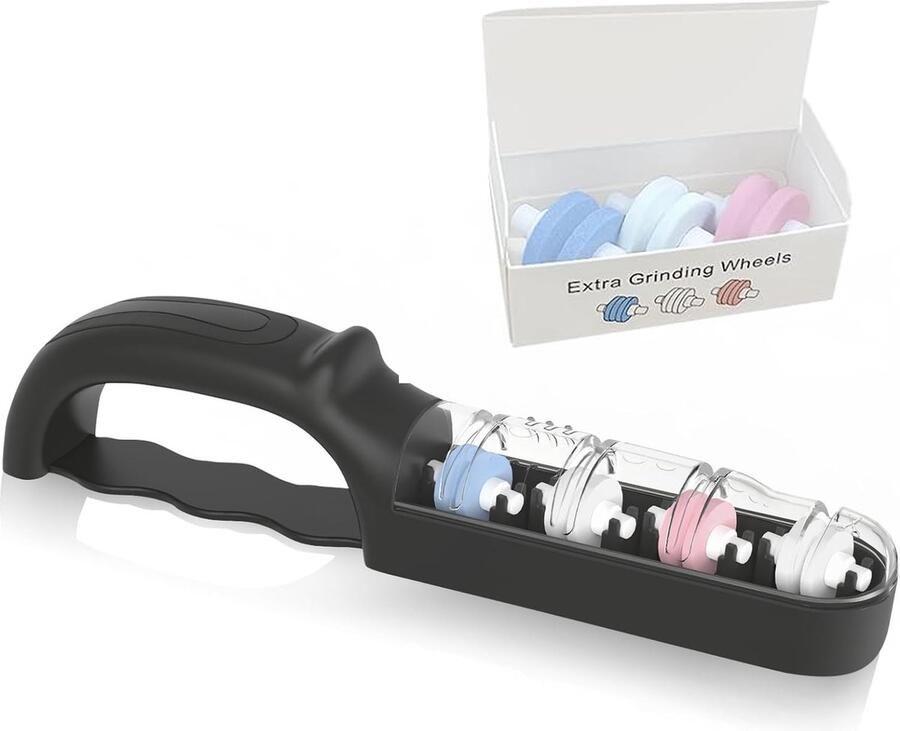 LA VIDA LUXE Professionele Messenslijper Watergekoeld Doortrekslijper – Antislip Scharenslijper Messen slijper Knife sharpener Aanzetstaal Messenslijper Messenslijpers