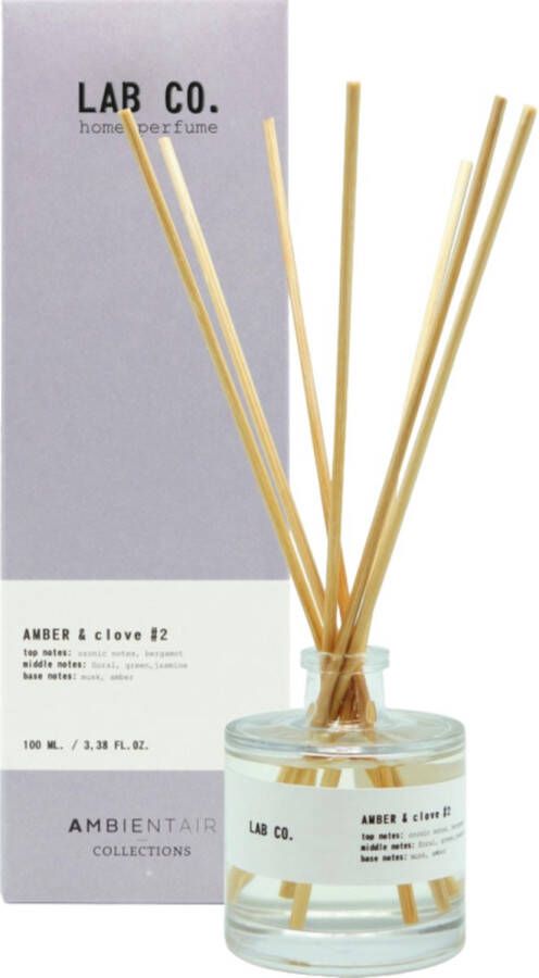 La Crosse LABCO Home Perfume Geurstokjes Amber & Clove warm 100 ml Diffuser VADERDAG AANBIEDING