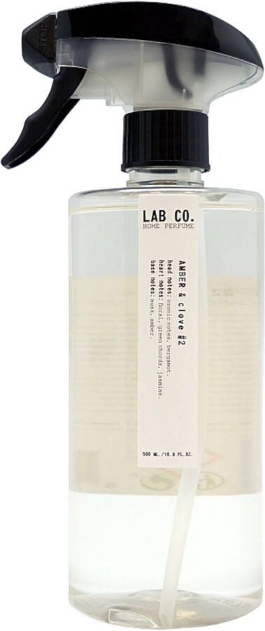 Lab Co. Roomspray 'Amber & Clove' (500ml)