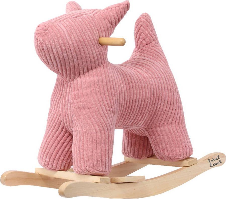 Label Hond Roze Hobbeldier LLRT-23176