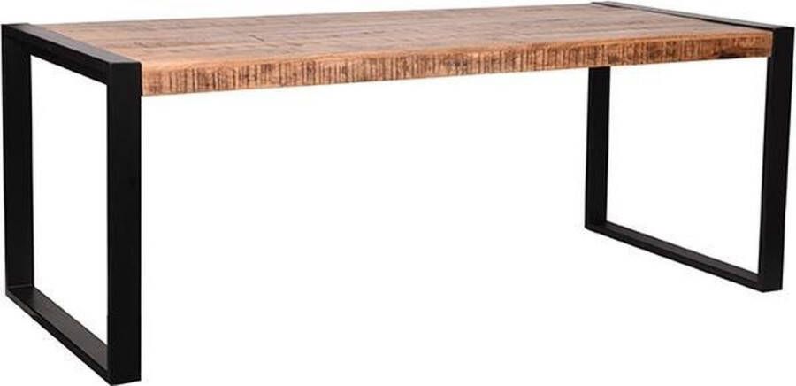 LABEL51 Brussels Eetkamertafel Naturel Mangohout 160x90 cm