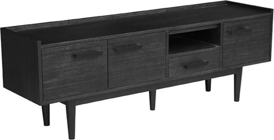 LABEL51 TV-meubel 'Cali' 210cm Acaciahout kleur Zwart