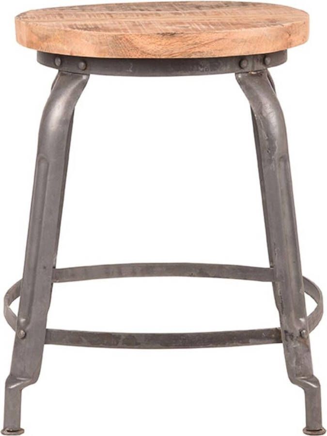 LABEL51 Kruk Delhi Grijs Metaal Rough Mangohout