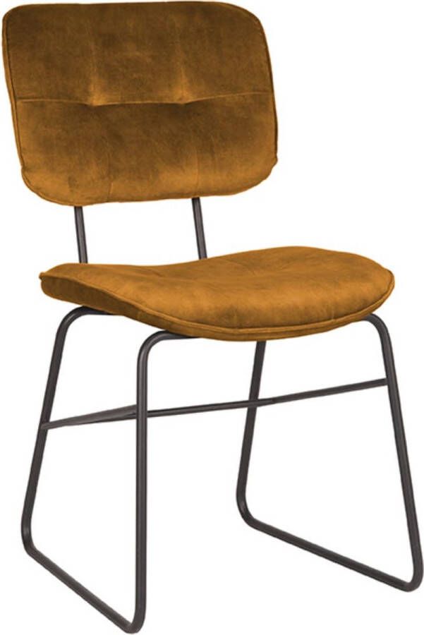 LABEL51 | Eetkamerstoel Dez Oker Velours | Zitmeubels eetkamer | Eetkamerstoel