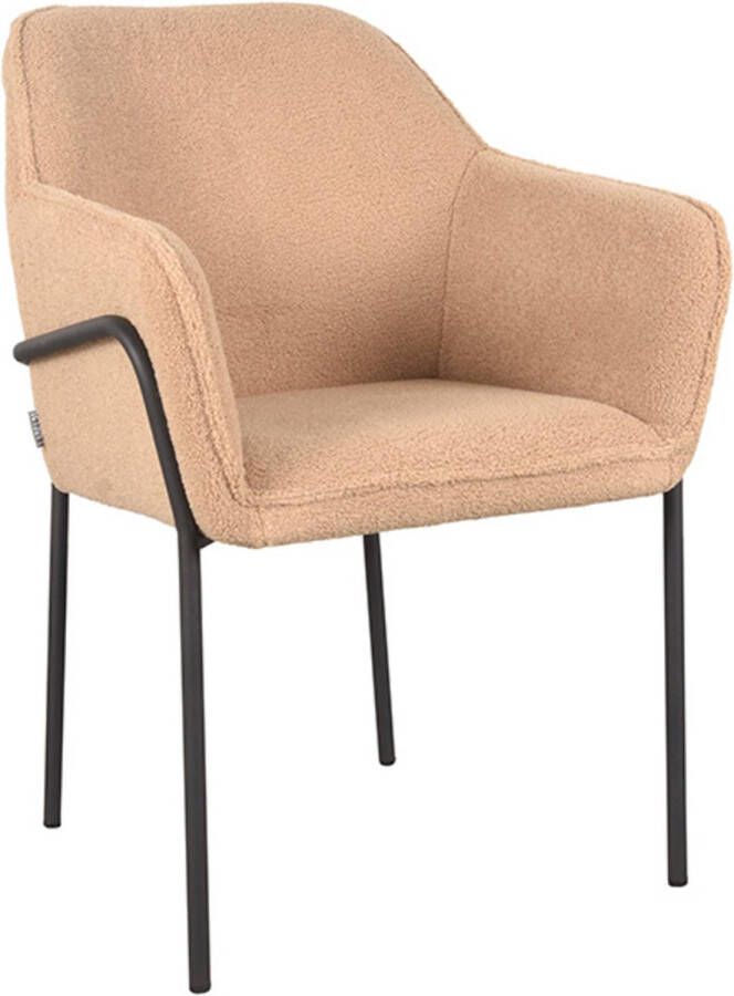LABEL51 Eetkamerstoel Dexter Beige Teddy 66x62x85 Cm