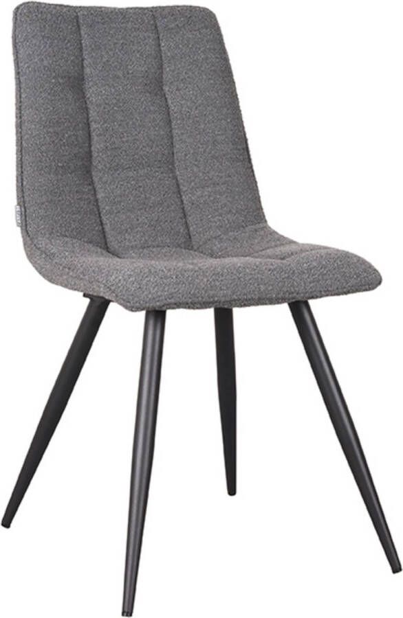 LABEL51 Jelt Eetkamerstoel Grijs Boucle