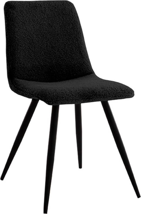 LABEL51 Eetkamerstoel 'Jep' Teddy kleur Zwart