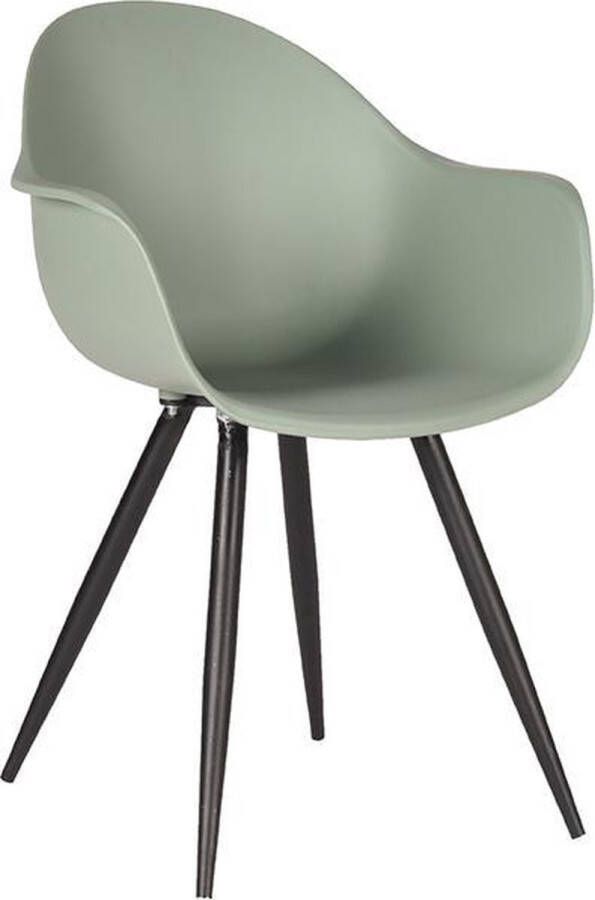 LABEL51 Eetkamerstoel Luca Forest PP Zwart Metaal