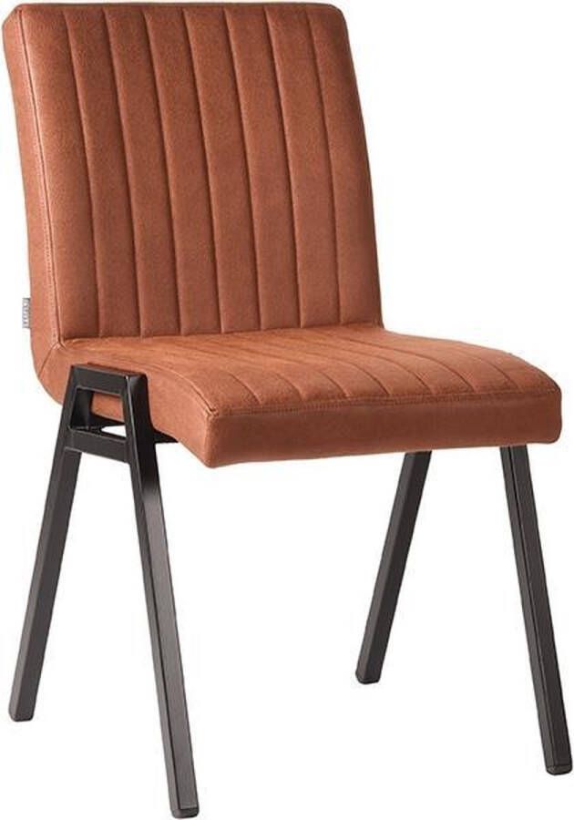 LABEL51 Eetkamerstoel Matz Cognac Microfiber