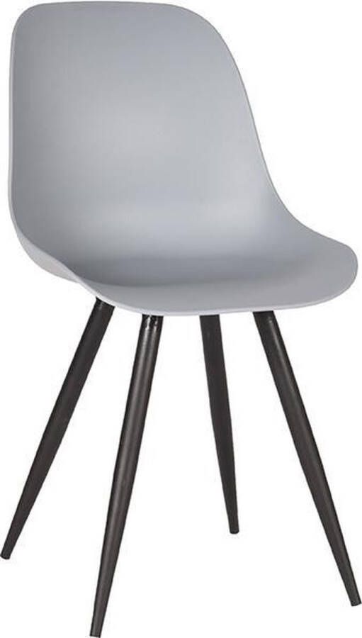 LABEL51 Eetkamerstoel Monza Grijs PP Zwart Metaal