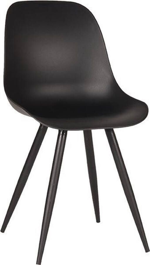 LABEL51 | Eetkamerstoel Monza Zwart Kunststof | Zitmeubels eetkamer | Eetkamerstoel