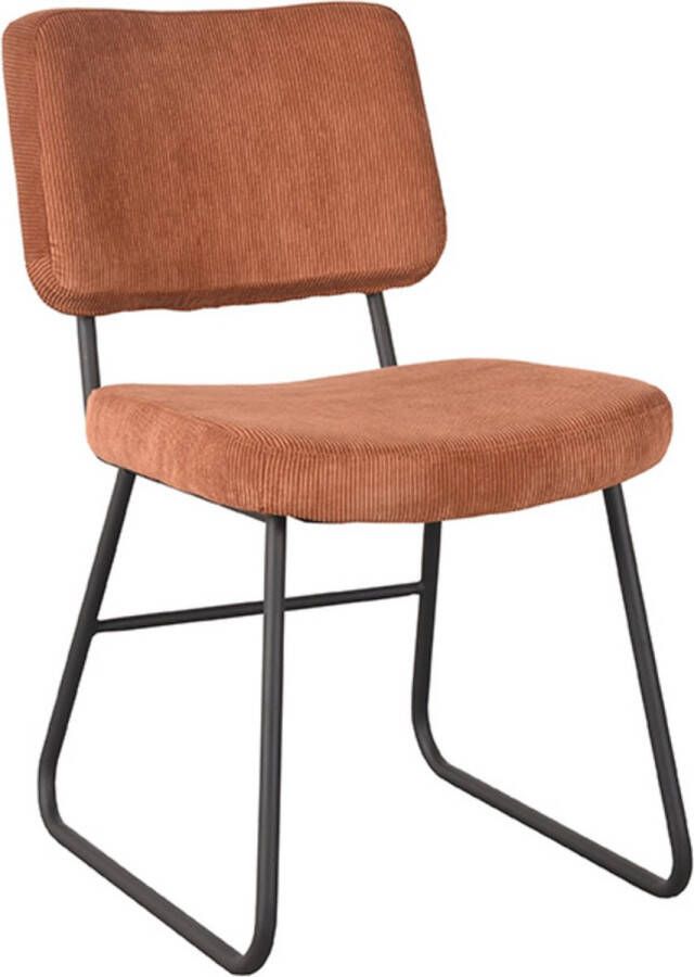 LABEL51 Noah Eetkamerstoel Bruin Ribcord - Foto 2