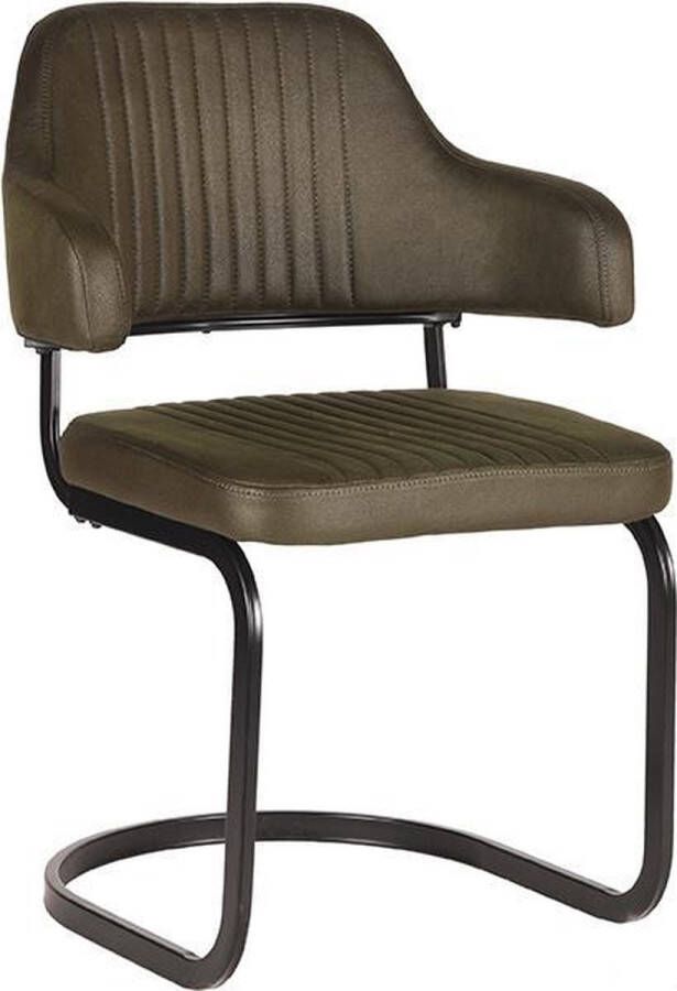 LABEL51 Eetkamerstoel 'Otta' Met armleuning kleur Groen