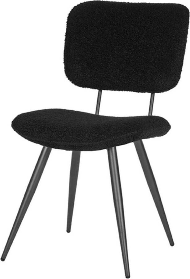 LABEL51 D Eetkamerstoel Ted 49x60x87cm Zwart Teddy