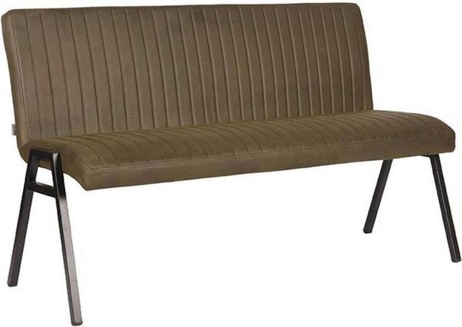 LABEL51 | Eetkamerbank Matz Army green Microfiber 145 cm | Eetkamer meubels | Eetkamerbank